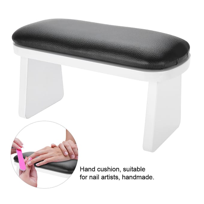 Nail Art Manicure Handsteun Kussen voor Armsteun Manicuresalon Zwart zwart