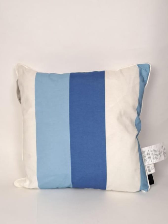 Sierkussen met paspel 45x45 Vivero blue
