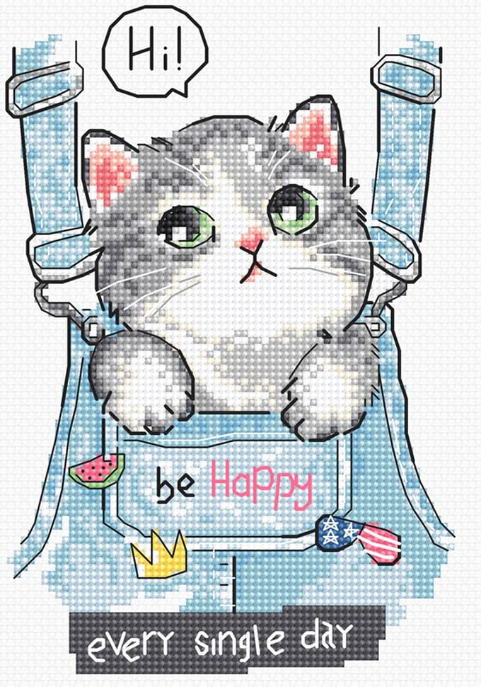 Leti Stitch Be Happy borduren (pakket) L8042