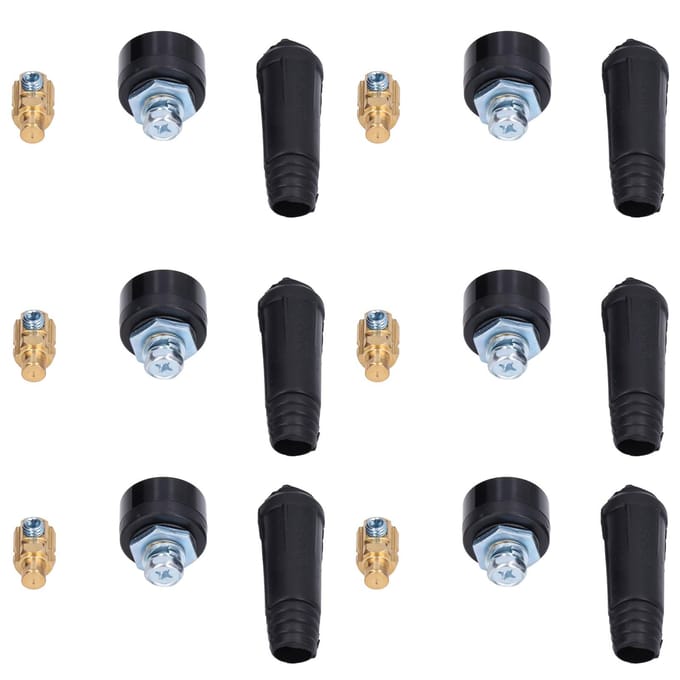 10 Set TIG Lasstroomkabel Paneelconnector Stekker Bus Snelkoppeling Adapter 1025 EU Stijl