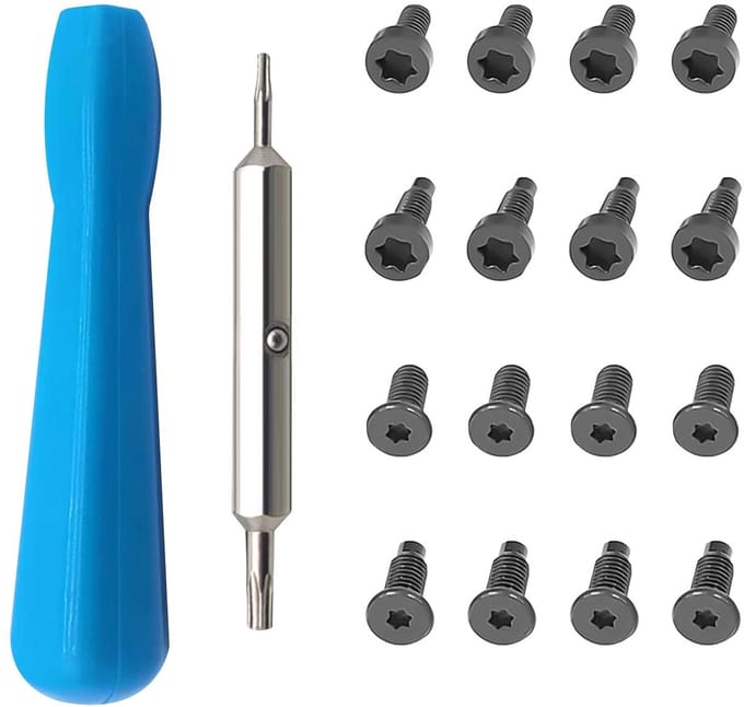 BRENZOOS- Deurbelschroevendraaier Set - 16 Vervangende Schroeven - Magnetische Schroevendraaier - Staal/Plastic - Duurzaam - 11,6 cm
