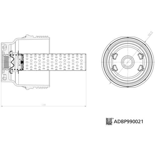 Oliefilterbehuizing BLUE PRINT ADBP990021