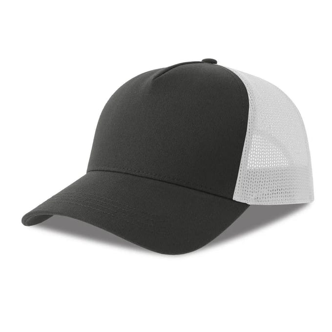 Atlantis Headwear Rapper Cotton-S Cap AT535 - DARK GREY/WHITE - One size