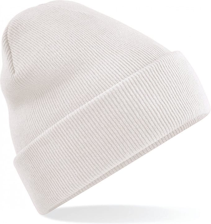 Beechfield Beanie Wintermuts - 100% soft Acryl - beige - Super soft - Brede omslag band - dames/ heren