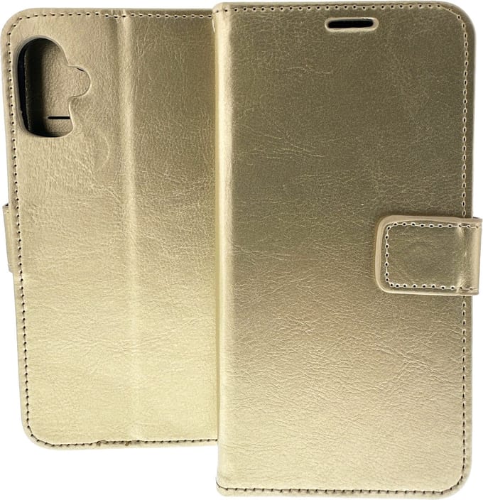Bookcase Geschikt voor: Apple iPhone 16 Plus - Goud - portemonnee hoesje - ZT Accessoires