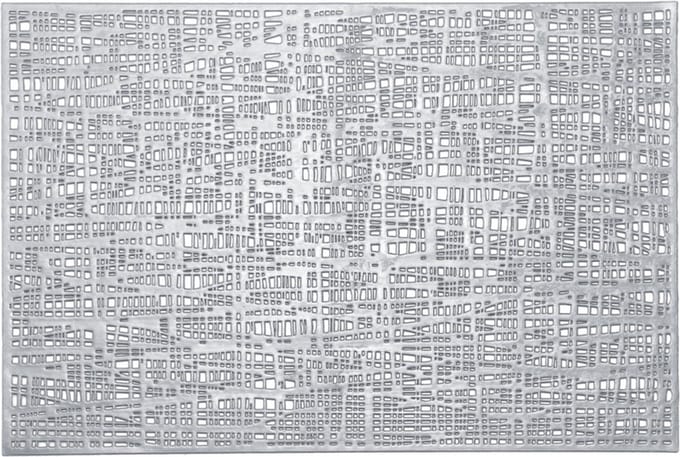 Zeller Design Placemats - Glanzend Zilver - Rechthoekig - 30 x 45 cm - Kunststof