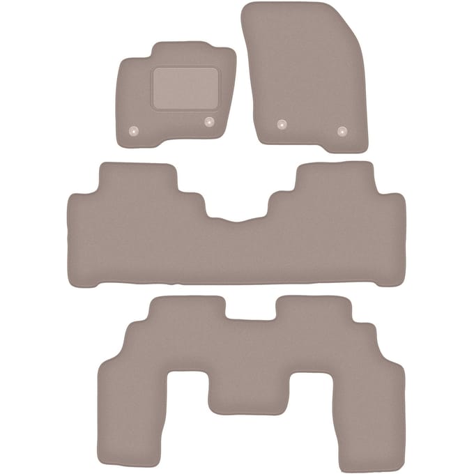 Beige veloursmatten voor: Ford S-MAX MK2 7-zits (2015-)