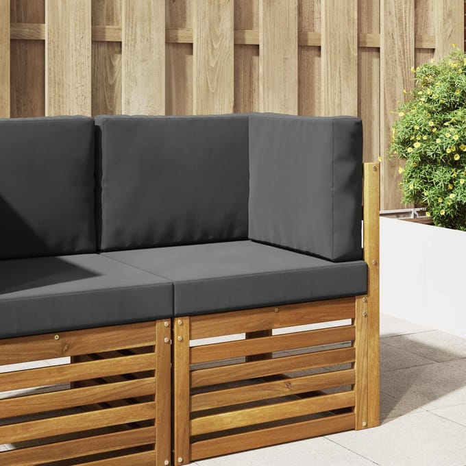 vidaXL - Buitenbankkussen - Polyester - Antraciet - 60 - x - 60 - cm