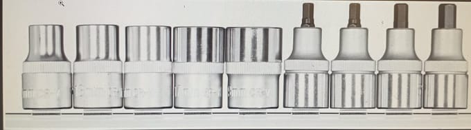 Gedore Dopsleutelschroevendraaier 1/2” | + Rail | 9-dlg – 3301872