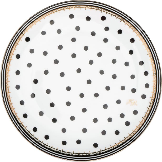 Melli Mello - Nora Dots - Dinerbord 27 cm - Porselein - Polkadots - Gouden Rand