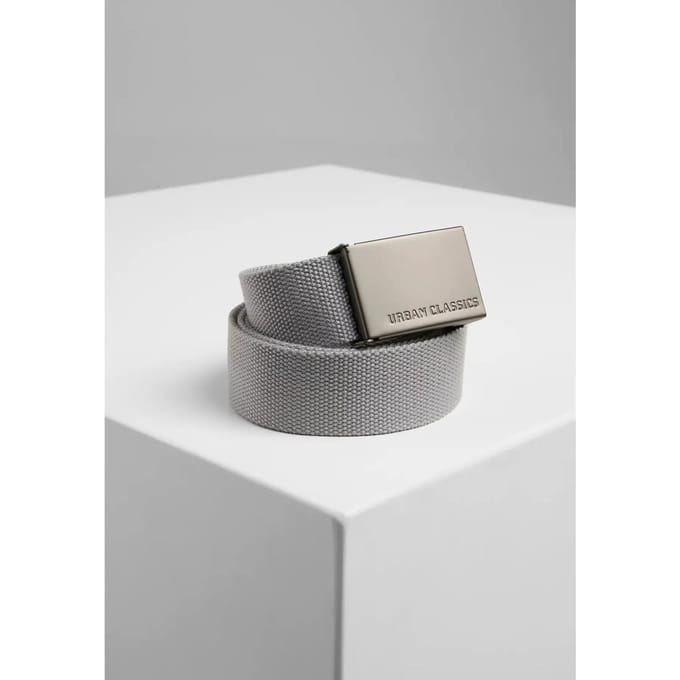Urban Classics - Canvas Belts grey one size Canvas riem - Grijs