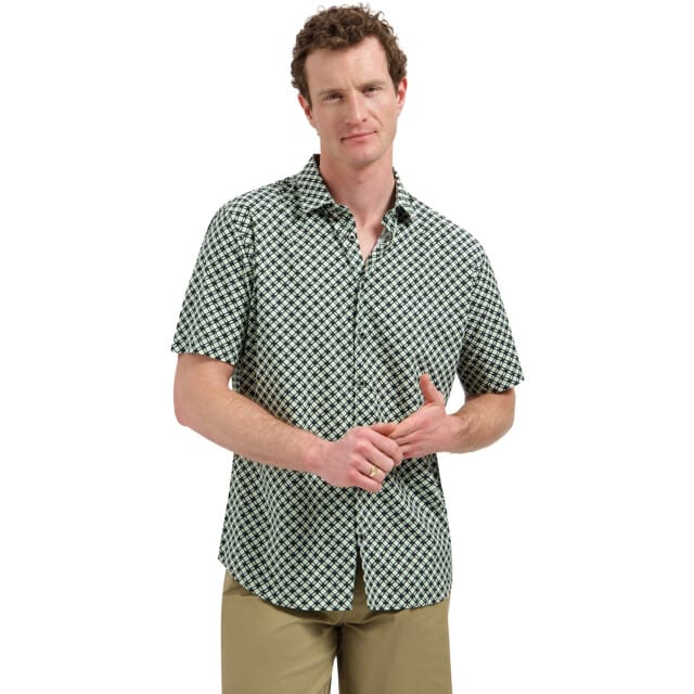 No Excess Shirt short sleeve stretch allover green