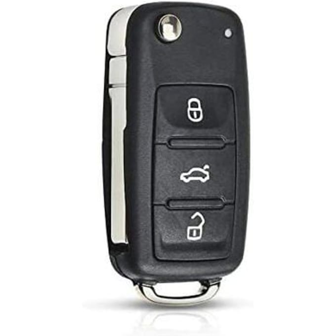 Autosleutelhoes - Vervangend klapmodel - 3 knoppen black