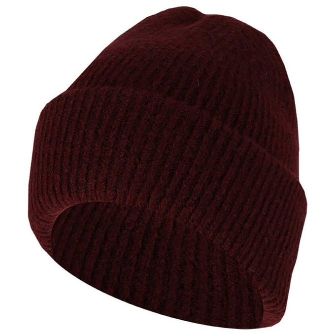 Muts dames - Ribbed - One Size - 2-Pack - Burgundy