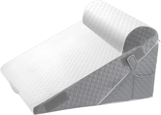 Wigvormig Kussen - Verstelbaar Kussen - Slapen en Lezen - Flexibele Hoogte - 23-30 cm - Wit