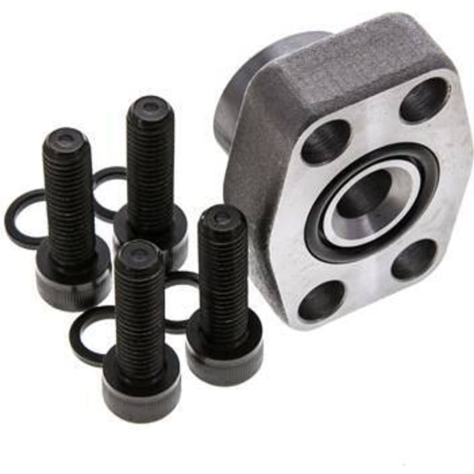 3/4'' SAE Flens 3000 psi Blank staal met G1/2'' Binnendraad ISO 6162-1