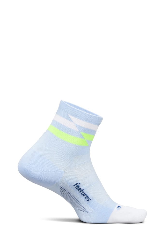 Feetures - Elite Ultra Light Quarter - Day Track - Blauw-Geel-Wit / MEDIUM