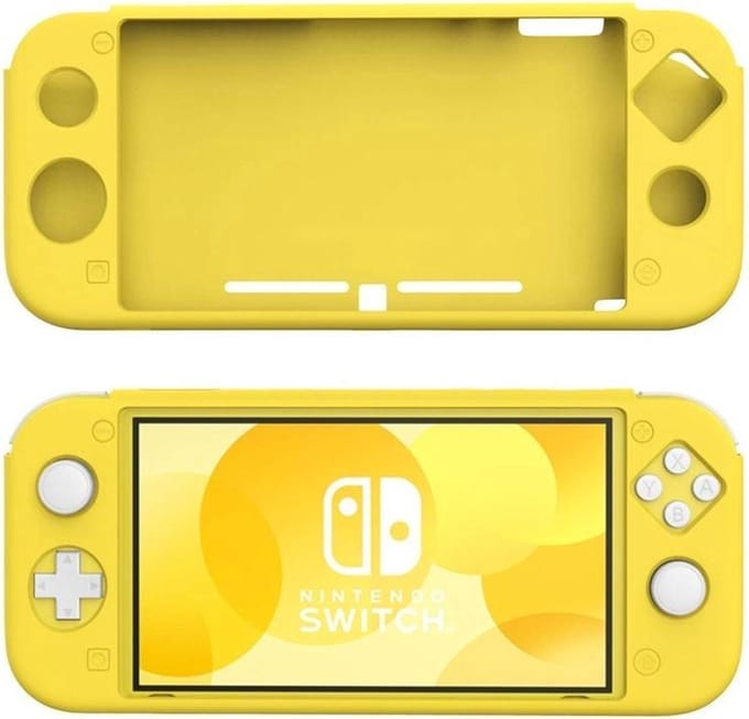 Siliconen Case geschikt voor Switch Lite | Switch Lite Hoesje | Switch lite Case| Geel