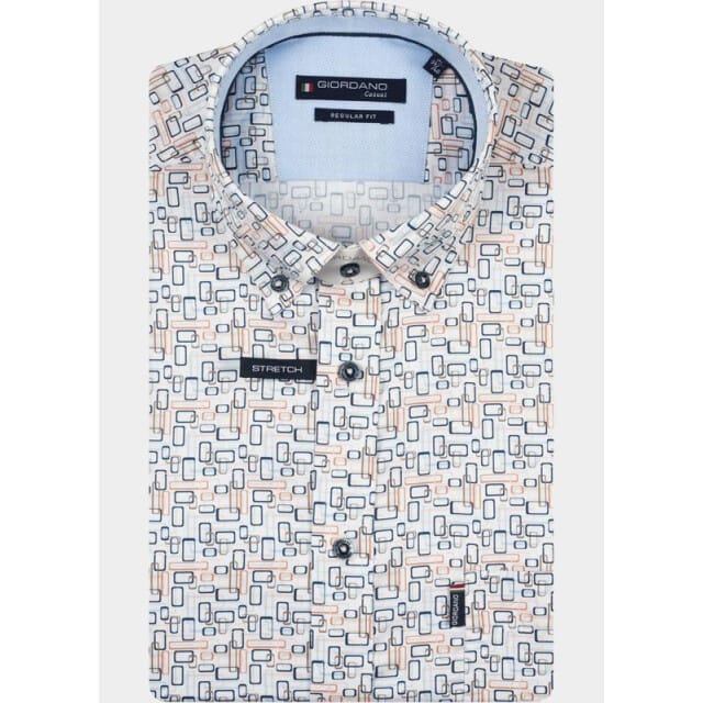 Giordano overhemd korte mouw heren Rood League Short Sleeve Button Do 616031/30