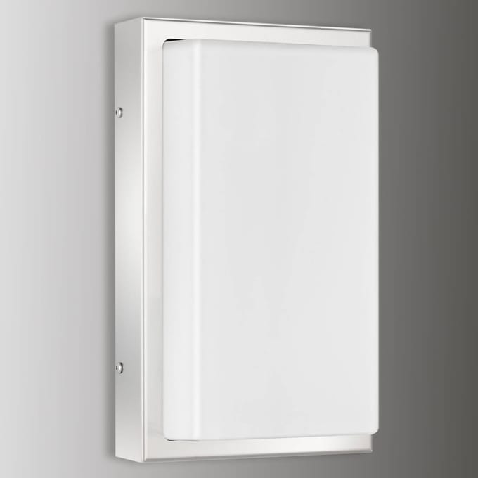 LCD LED buiten wandlamp Julea, roestvrij staal, glas, bewegingsmelder