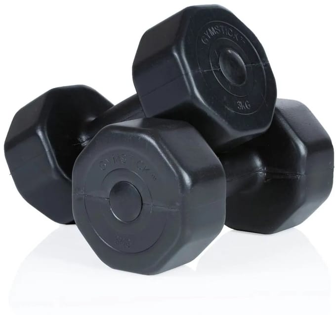 Gymstick Vinyl S 2 X 2kg Dumbbell Zwart 2 kg
