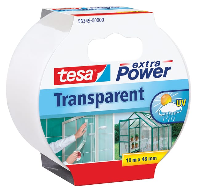 56349-00000-04 Reparatietape tesa extra Power Transparant (l x b) 10 m x 50 mm 1 stuk(s)