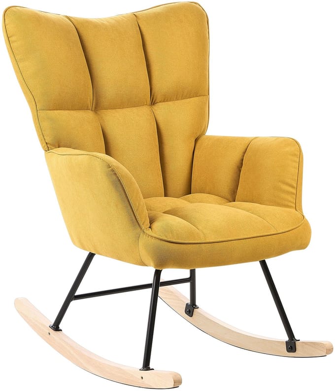 OULU - Schommelstoel - Geel - Polyester