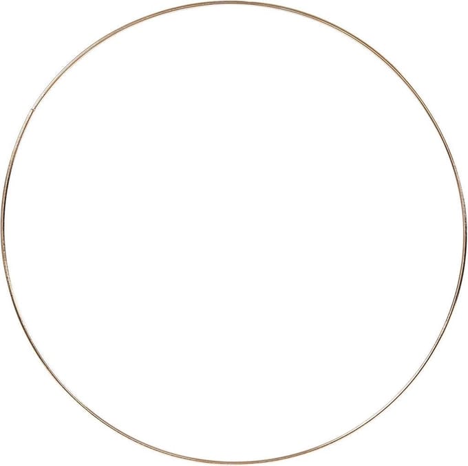 Metalen ring, d: 30 cm, dikte 3 mm, goud, 1stuk