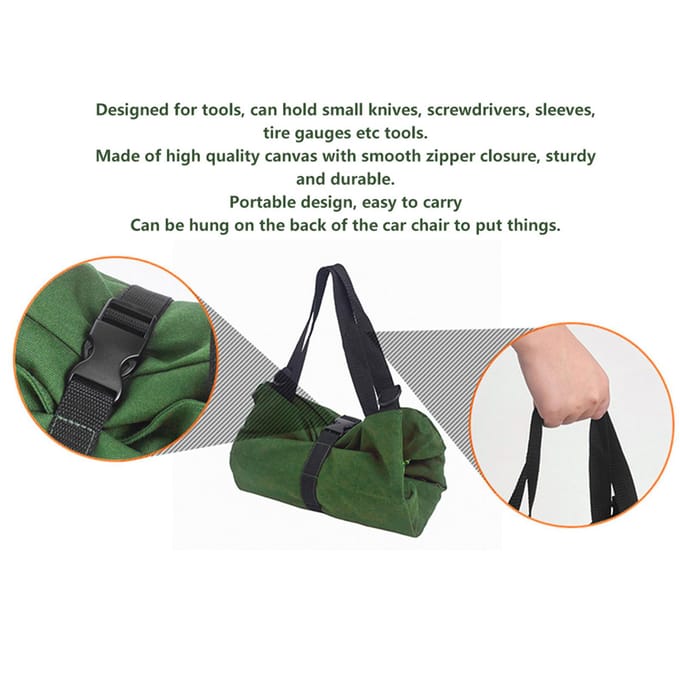 Draagbare Canvas Steeksleutel Gereedschap Roltas Opbergtas Organizer Zakken Etui black