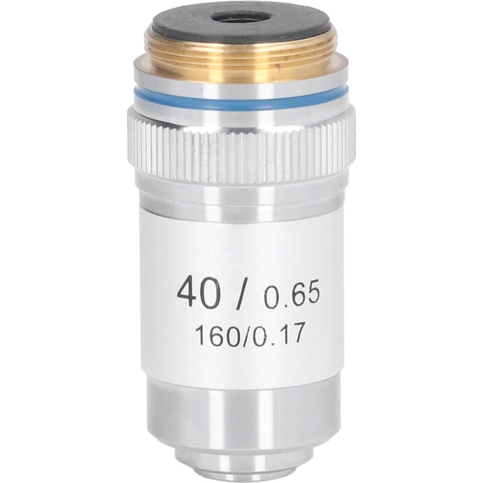 Achromatisch Microscoopobjectief 40X Hoge Vergroting 20,2 mm Interface Standaard RMS Zilver
