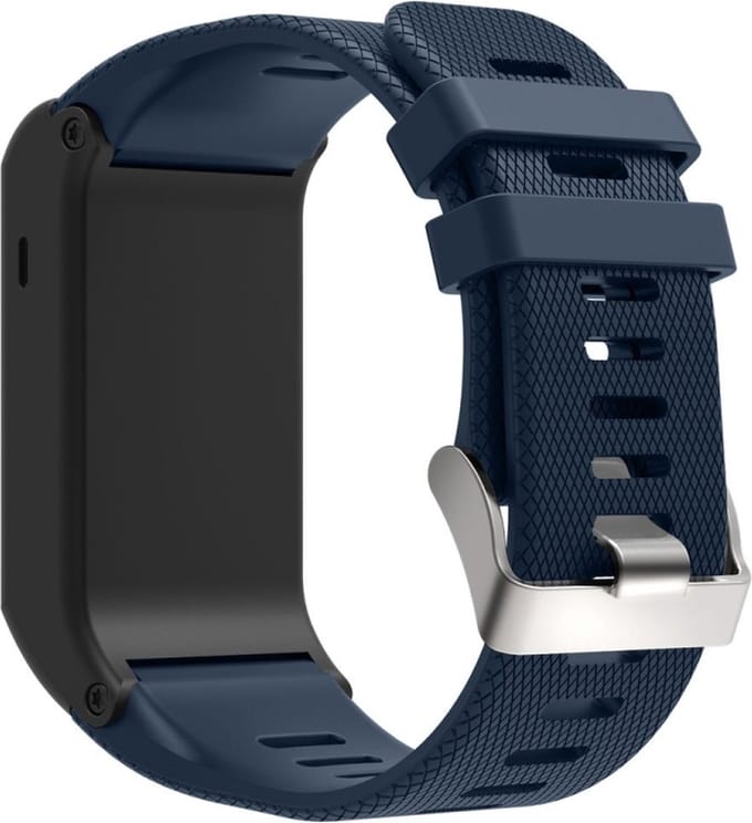 Siliconen bandje - geschikt voor Garmin Vivoactive / Vivoactive HR - donkerblauw