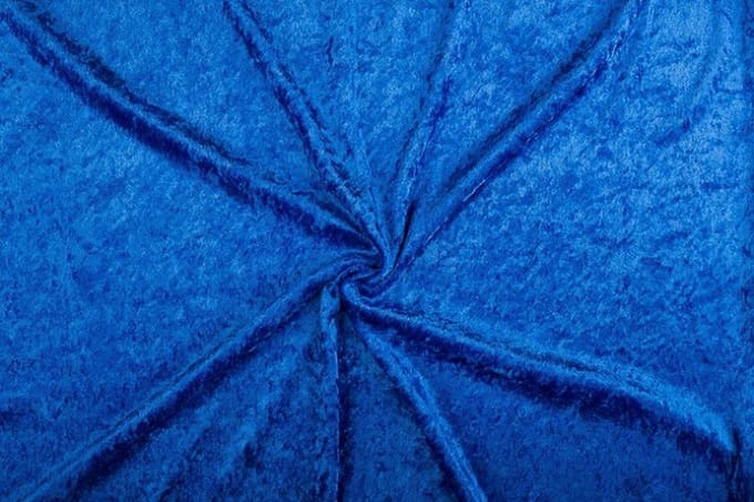 Velours de panne stof - Kobalt blauw 5 - 1 meter