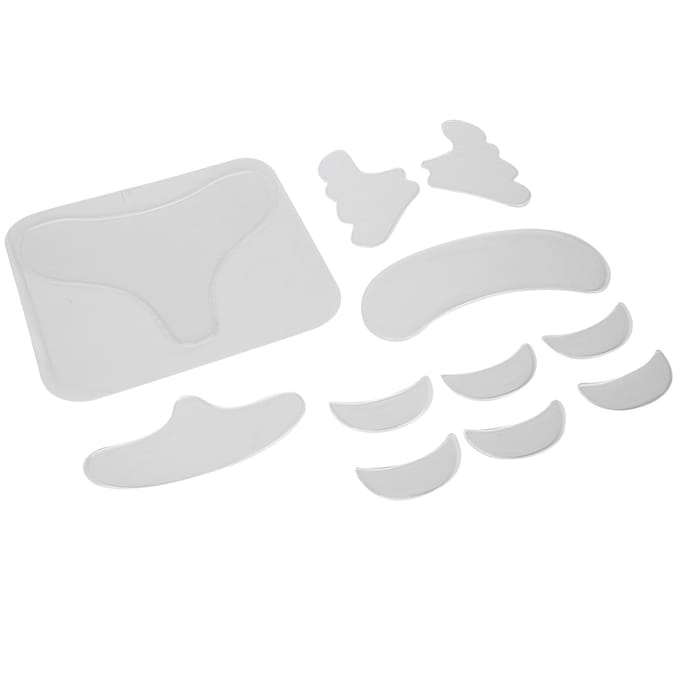 11 stuks Siliconen Gezicht Anti Rimpel Patch Herbruikbare Wang Borst Voorhoofd Anti Fijne Lijnen Stickers white