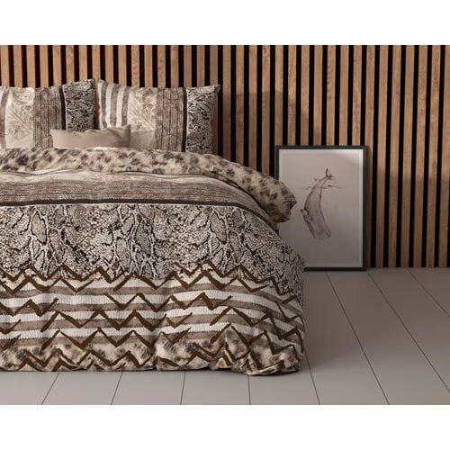 Sleeptime Cozy Panther - Dekbedovertrek - Eenpersoons - 140x200/220 + 1 kussensloop 60x70 - Bruin