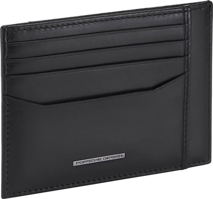 PORSCHE DESIGN Leren Kaarthoes Classic Cardholder 4 Black Zwart