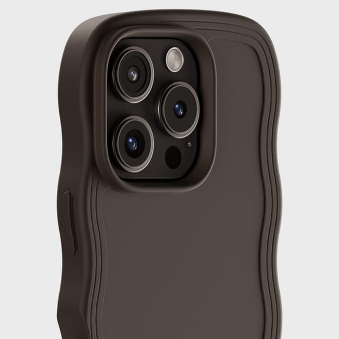 Holdit Wavy Case geschikt voor Apple iPhone 16 Pro Max - Chocolate