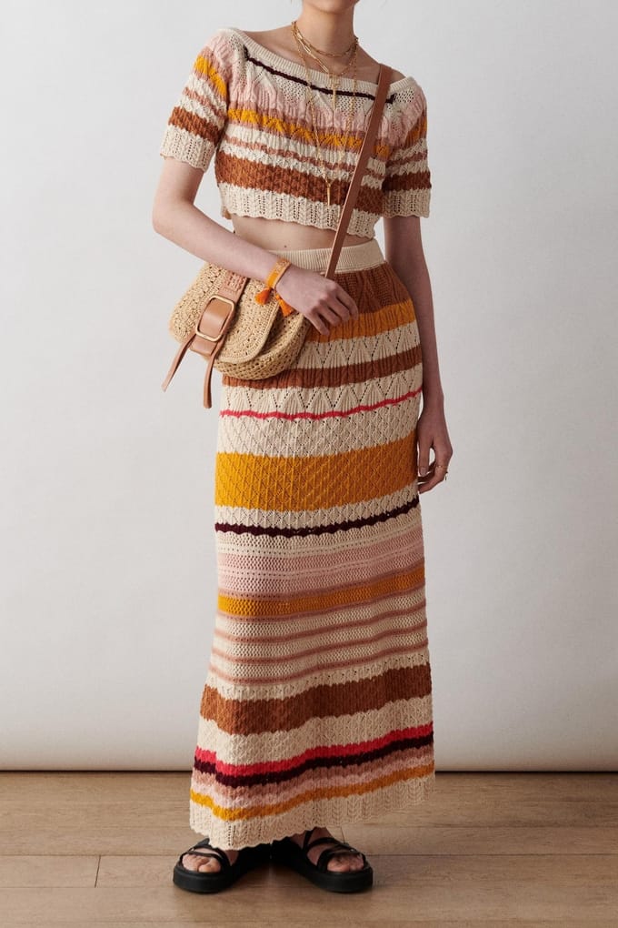BA&SH Pull Jansan Multico Maat: M | Sweaters Outlet | Dames | Beige