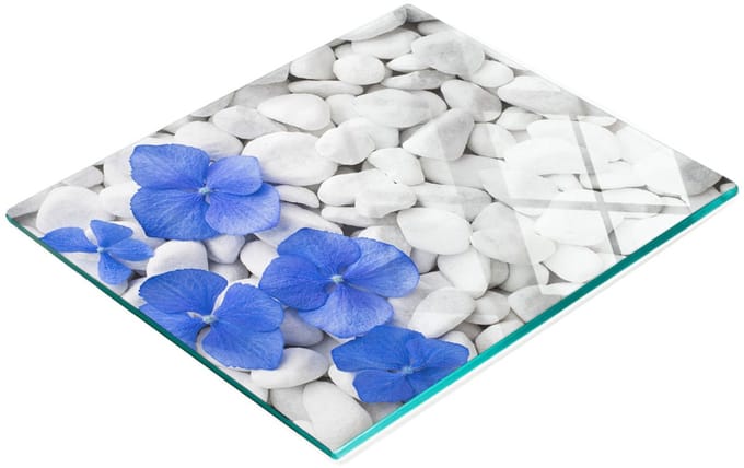 Keukenplank van gehard glas met decoratieve hortensia-afbeeldingen, 60x52 cm