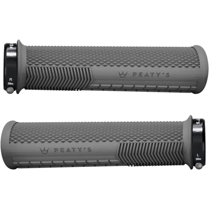 Peaty´s Monarch Knurl Thin Handvatten Grijs 138 mm