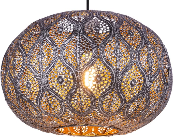 Globo - hanglamp - Solera - zilver - metaal - Ø 30cm - LED_E27 - 15344SLMDS