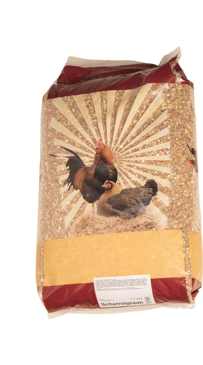 Voerwaarts Scharrelgraan - 20kg - gemengd graan gebroken mais en zonnepitten - kippenvoer