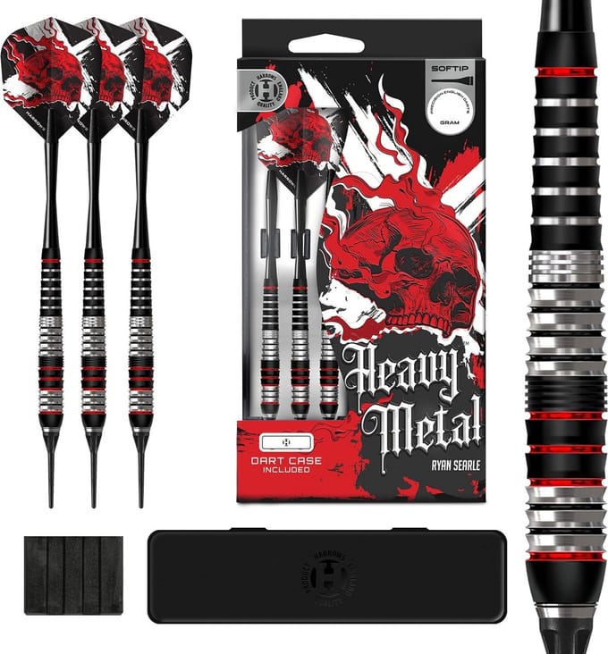 Softtip Dartset Roestvrij Staal met Shafts Flights en Dartcase