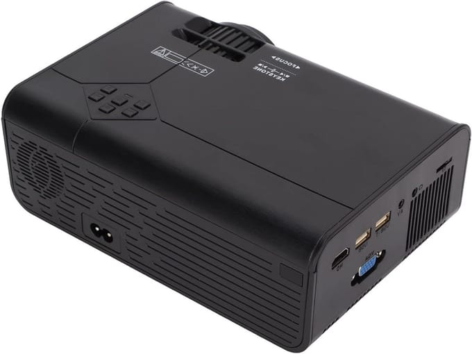 Draagbare Projector - Mini Beamer - Thuisbioscoop Creëren - Ingebouwde Stereo Geluid - Tot 100 Inch - Zwart