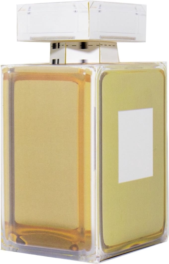Papieren parfumflesje surprise - 42 x 12 x 13 cm - Kartent