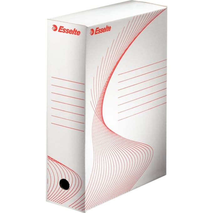 Esselte Standaard Archiefdoos - 100 x 352 x 250 mm - Wit | 25 stuks