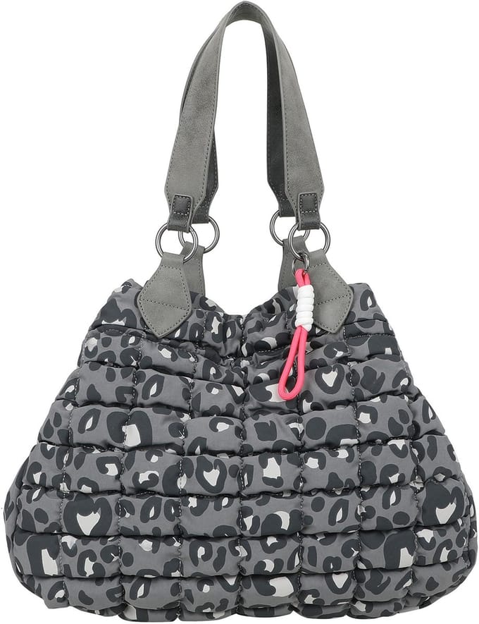 Fritzi aus Preußen schoudertas Izzy Medium Limited Leo Bubble Shoulder Bag Soft Anthra grijs