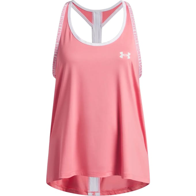 Under Armour Tech Knockout Tank-PNK Meisjes Sportshirt - Bittersweet Roze - Wit
