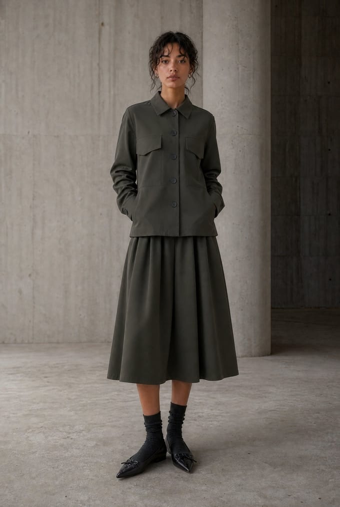 Raika skirt technical jersey | Army - Army / S