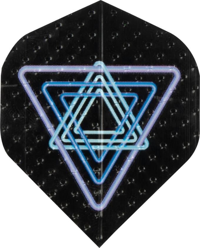 Faver Dart Flights - 3 stuks - PVC - Zwart/Wit met Print