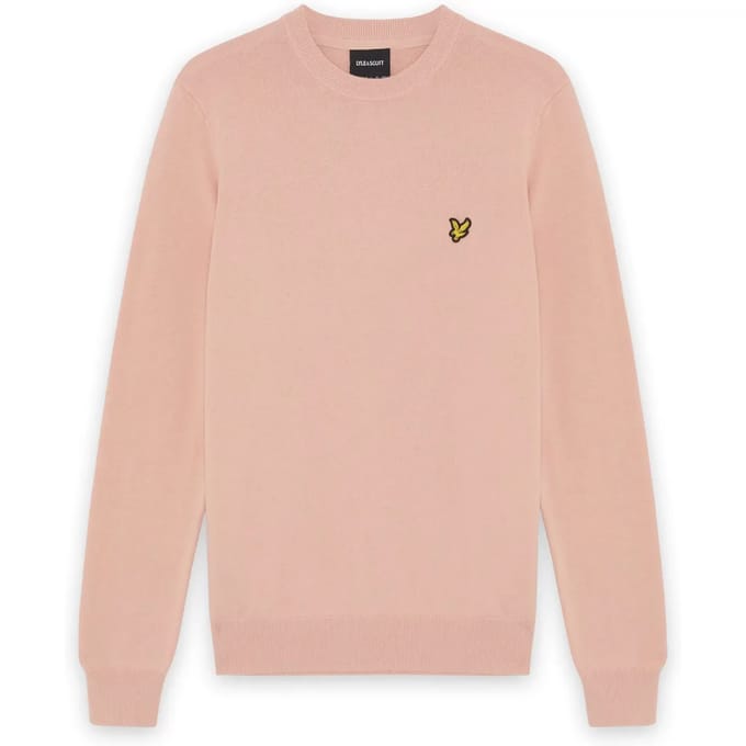 Lyle & Scott Cotton crew neck jumper - pink grapefruit